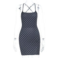 Slimming Figure - Hugging Polka - Dot Backless Dress For Women - LADYLINE X