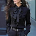 Sophisticated And Elegant Long - sleeve Solid - color Shirt - LADYLINE X