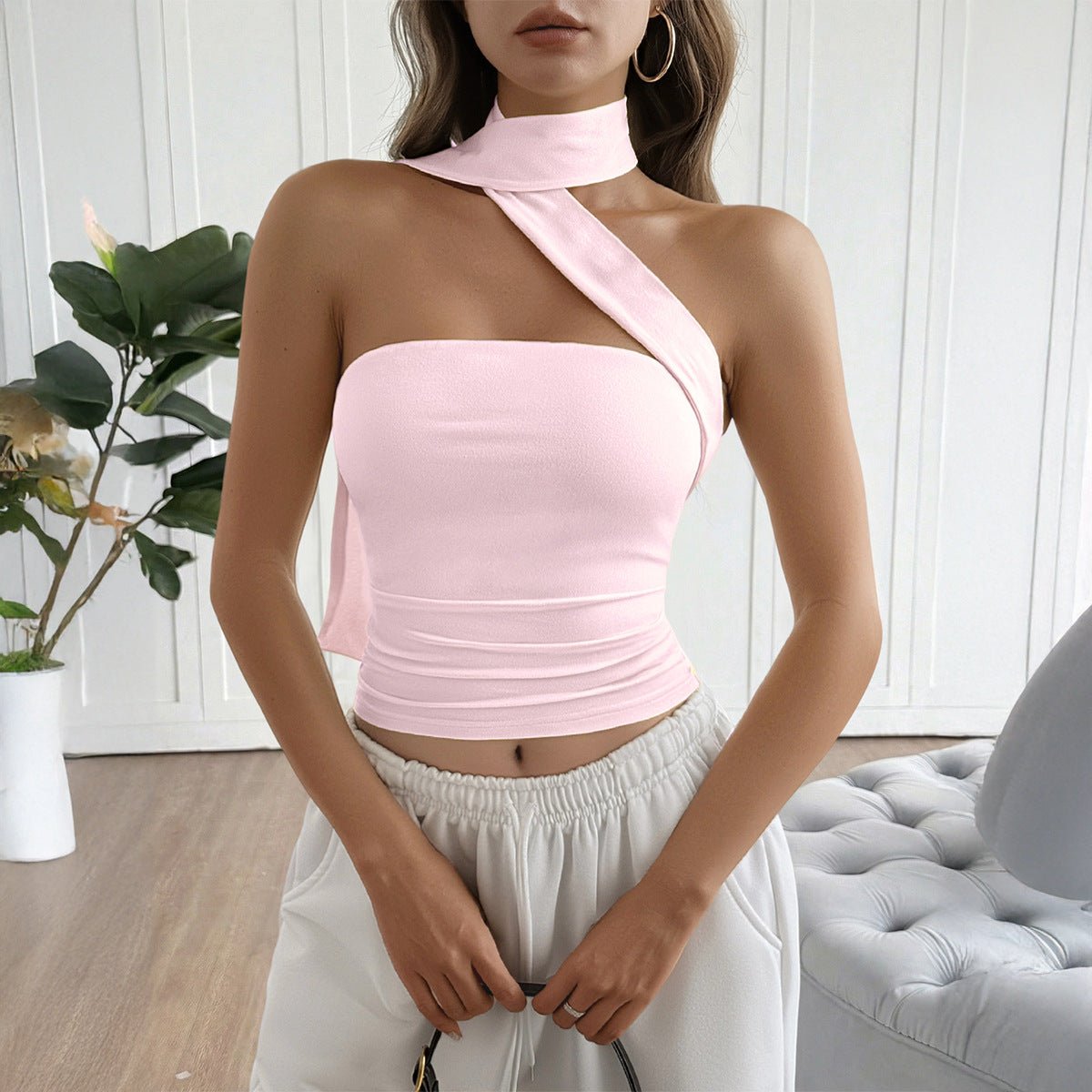 Spicy Girl Style Fashion Neck Gaiter Tube Top Bustier Top - LADYLINE X