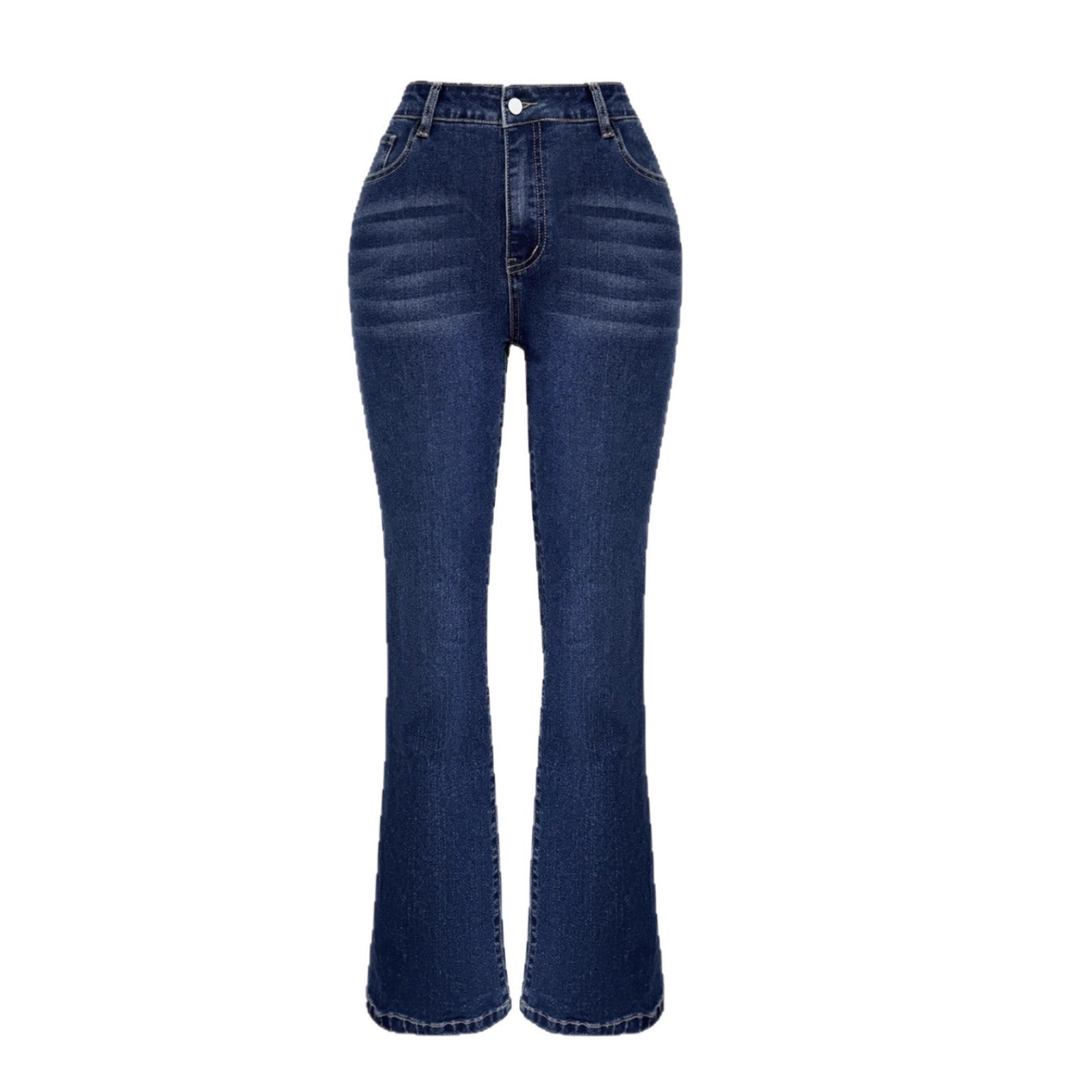 Spring Washed Slightly Flared Straight - leg Pants - LADYLINE X