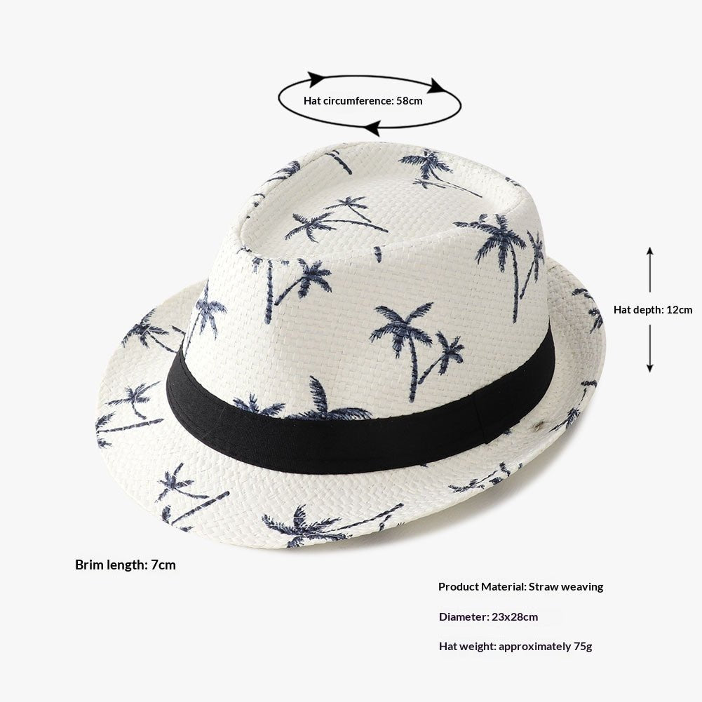 Straw Beach Summer Sun For Men And Women Sun - protective Fedora Panama Hat - LADYLINE X