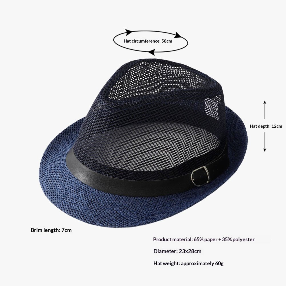 Straw Beach Summer Sun For Men And Women Sun - protective Fedora Panama Hat - LADYLINE X