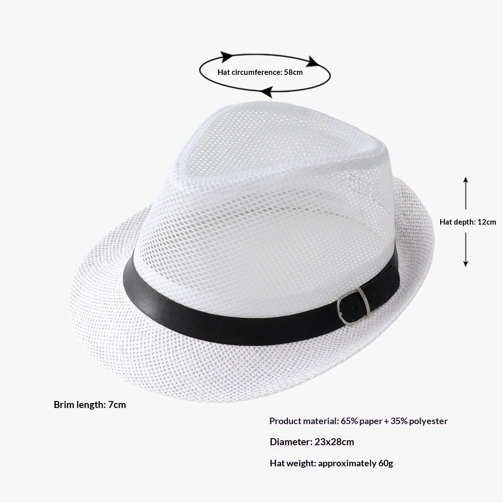 Straw Beach Summer Sun For Men And Women Sun - protective Fedora Panama Hat - LADYLINE X