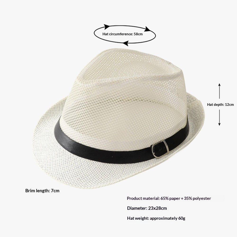 Straw Beach Summer Sun For Men And Women Sun - protective Fedora Panama Hat - LADYLINE X