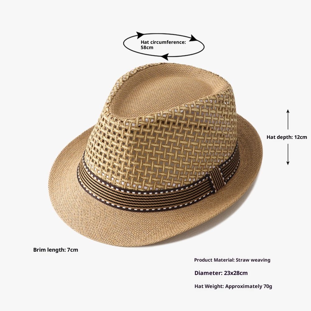Straw Beach Summer Sun For Men And Women Sun - protective Fedora Panama Hat - LADYLINE X
