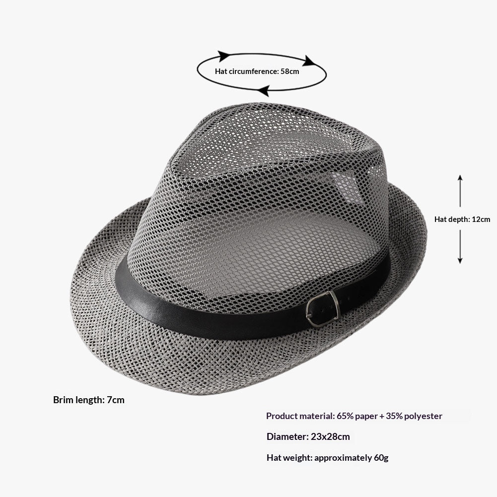 Straw Beach Summer Sun For Men And Women Sun - protective Fedora Panama Hat - LADYLINE X
