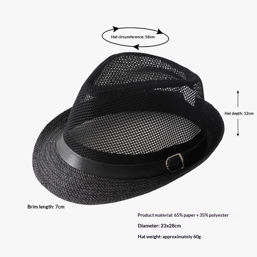 Straw Beach Summer Sun For Men And Women Sun - protective Fedora Panama Hat - LADYLINE X