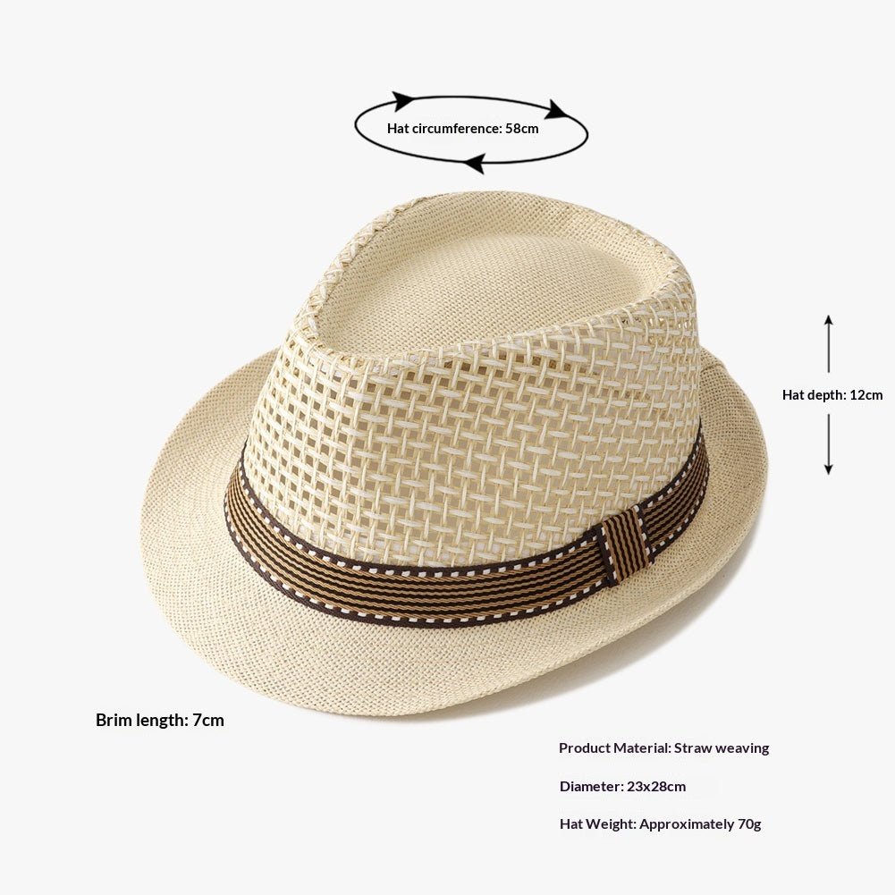 Straw Beach Summer Sun For Men And Women Sun - protective Fedora Panama Hat - LADYLINE X
