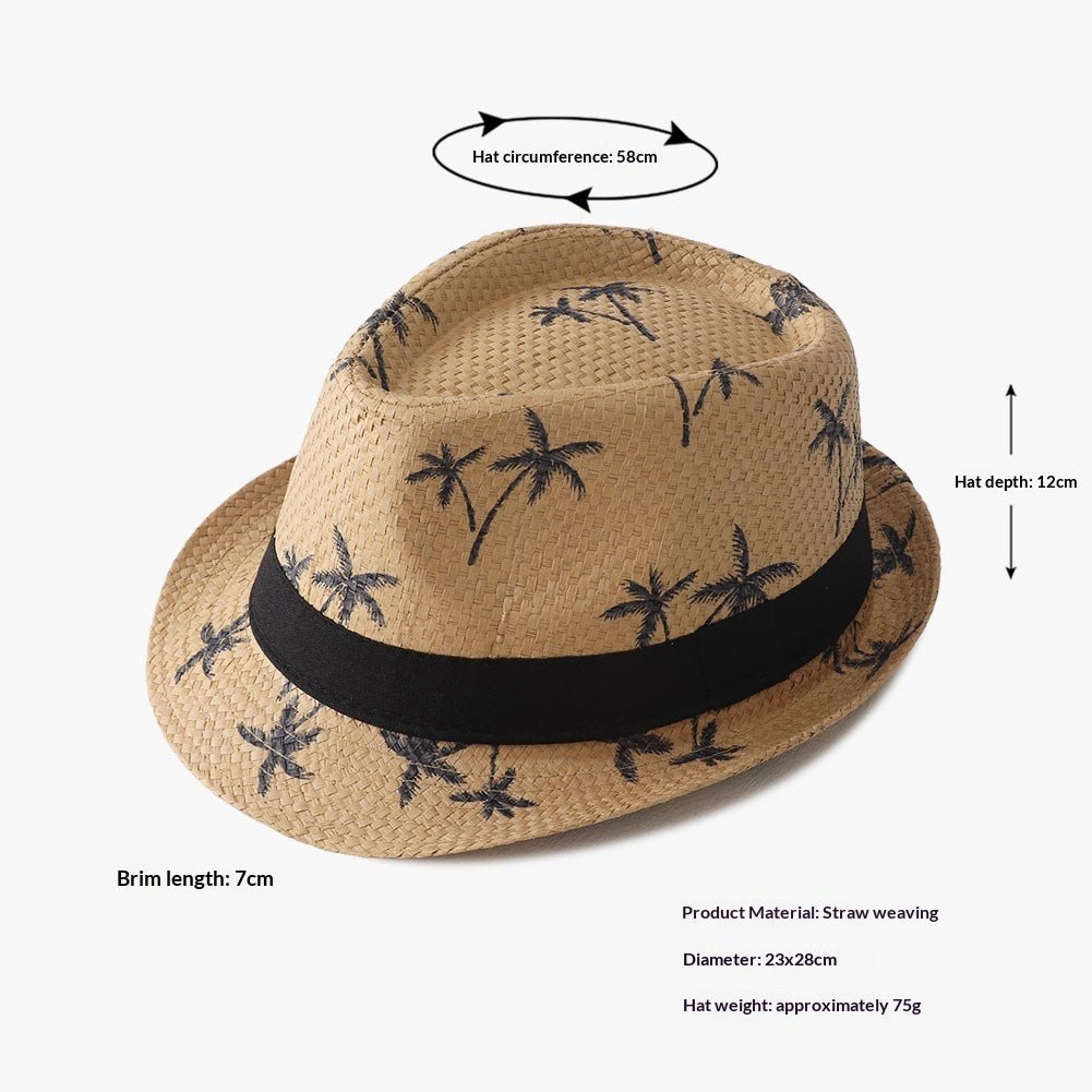 Straw Beach Summer Sun For Men And Women Sun - protective Fedora Panama Hat - LADYLINE X