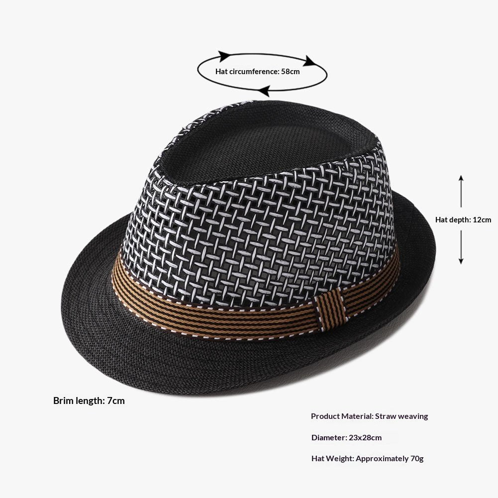 Straw Beach Summer Sun For Men And Women Sun - protective Fedora Panama Hat - LADYLINE X
