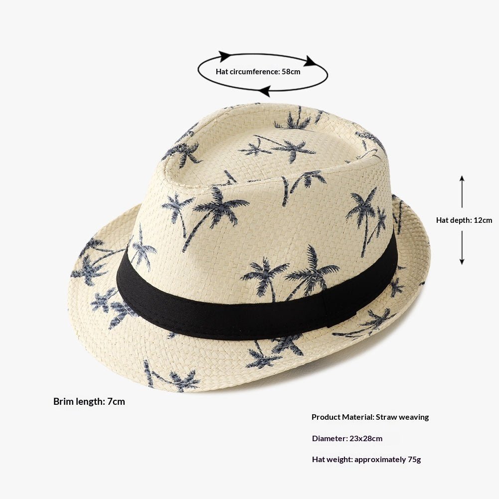 Straw Beach Summer Sun For Men And Women Sun - protective Fedora Panama Hat - LADYLINE X