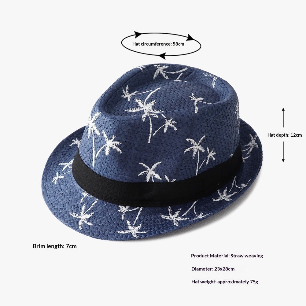 Straw Beach Summer Sun For Men And Women Sun - protective Fedora Panama Hat - LADYLINE X