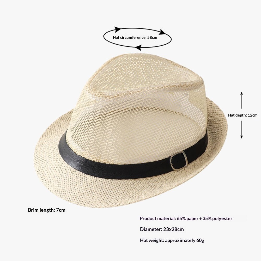 Straw Beach Summer Sun For Men And Women Sun - protective Fedora Panama Hat - LADYLINE X