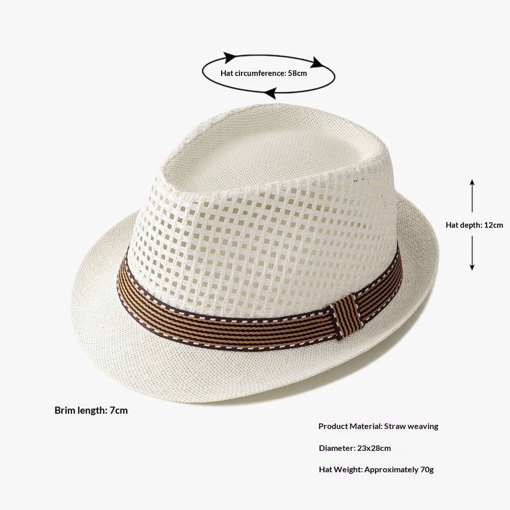 Straw Beach Summer Sun For Men And Women Sun - protective Fedora Panama Hat - LADYLINE X