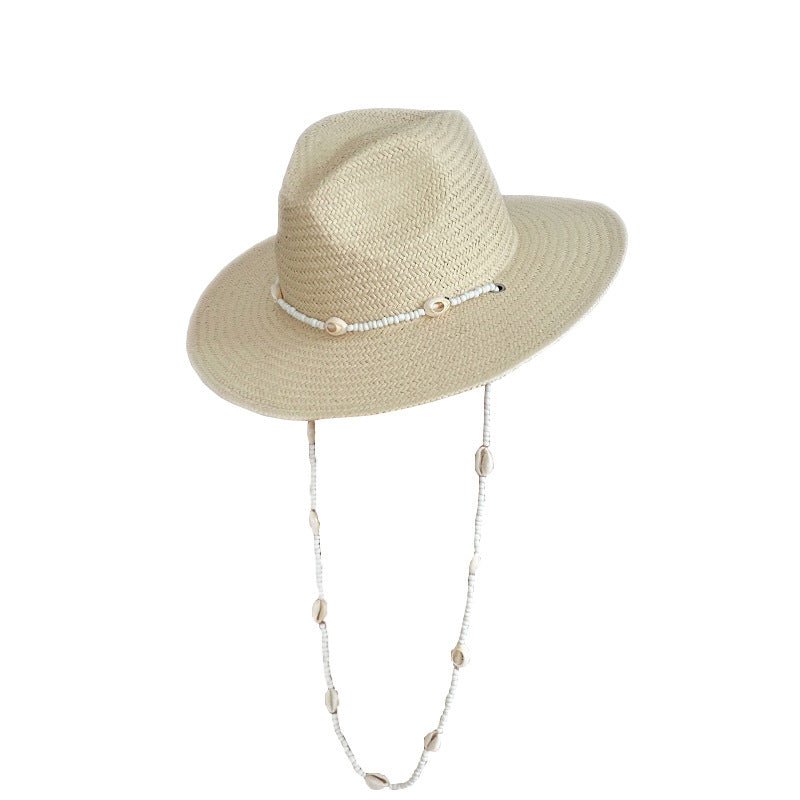 Stylish Flat - brim Sun Hat For Summer Outings And The Beach - LADYLINE X
