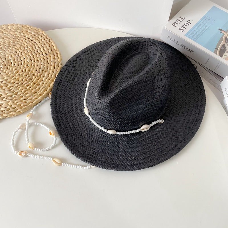 Stylish Flat - brim Sun Hat For Summer Outings And The Beach - LADYLINE X