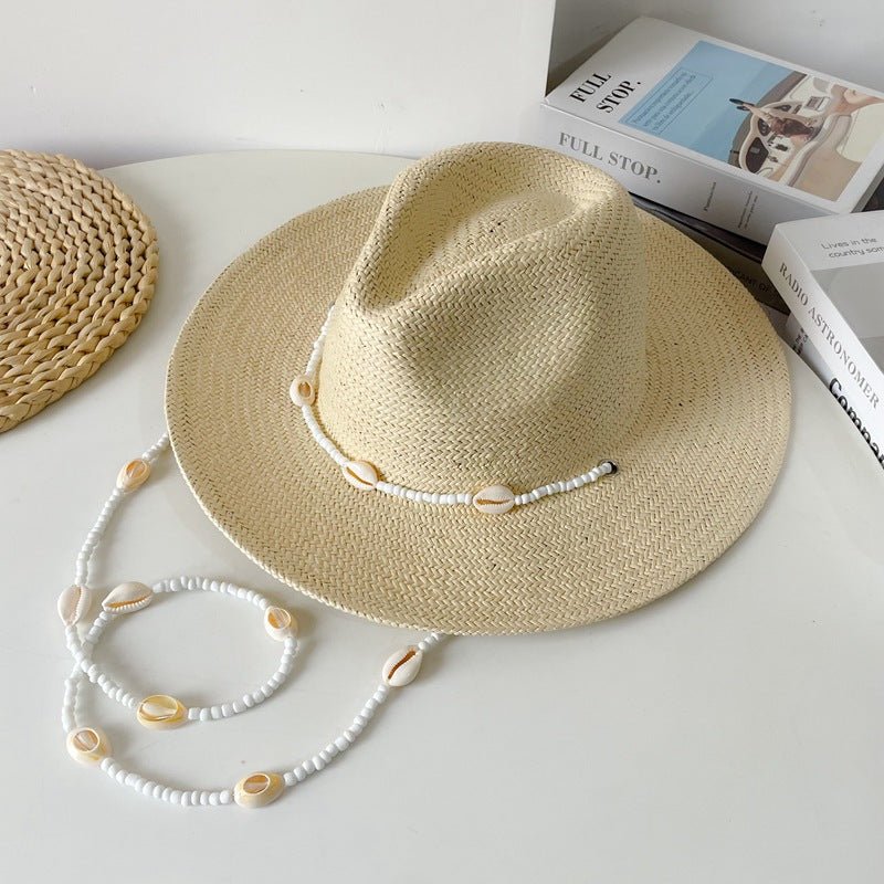 Stylish Flat - brim Sun Hat For Summer Outings And The Beach - LADYLINE X