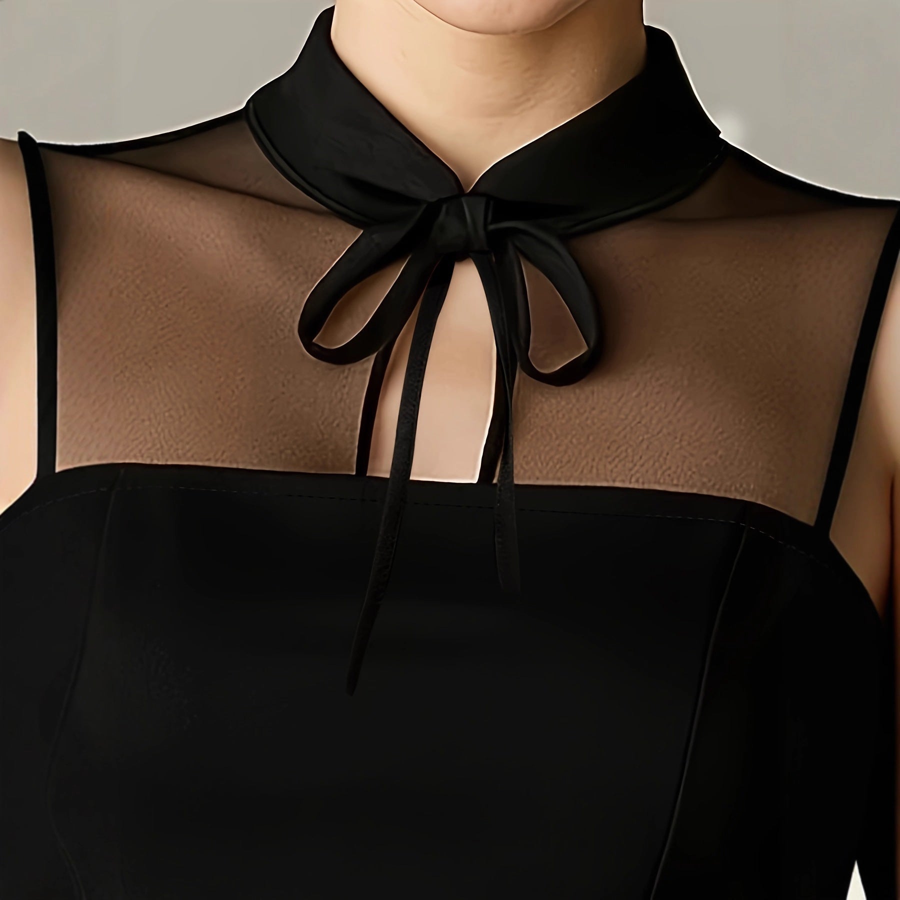 Stylish New Womens Blouse With An Elegant Puff - sleeve Neckline And Tie Detailing - LADYLINE X
