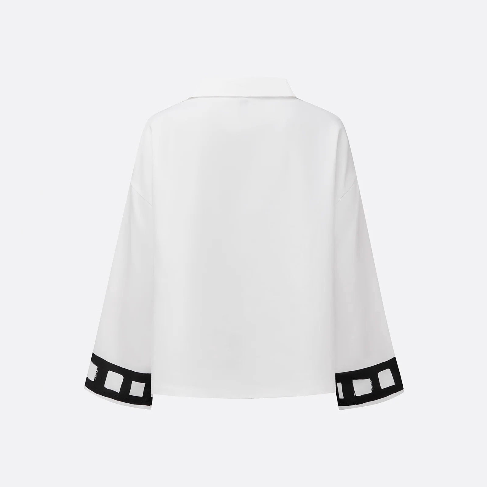 Stylish Relaxed - fit Womens T-shirt With A Stand - up Collar Long Sleeves And A Floral Print - LADYLINE X