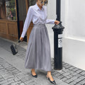 Stylish Solid - Color Commuter Long Skirt For Women - LADYLINE X