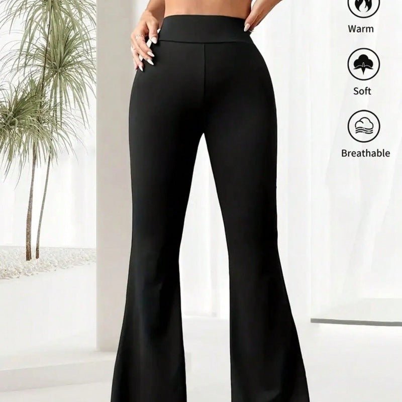 Summer Thin Yoga Pants Women's High - Waist Straight - Leg Wide - Leggings - LADYLINE X