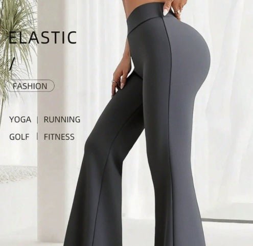 Summer Thin Yoga Pants Women's High - Waist Straight - Leg Wide - Leggings - LADYLINE X