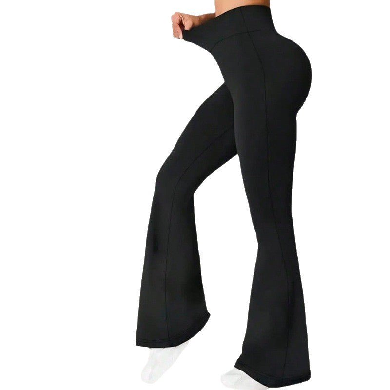 Summer Thin Yoga Pants Women's High - Waist Straight - Leg Wide - Leggings - LADYLINE X