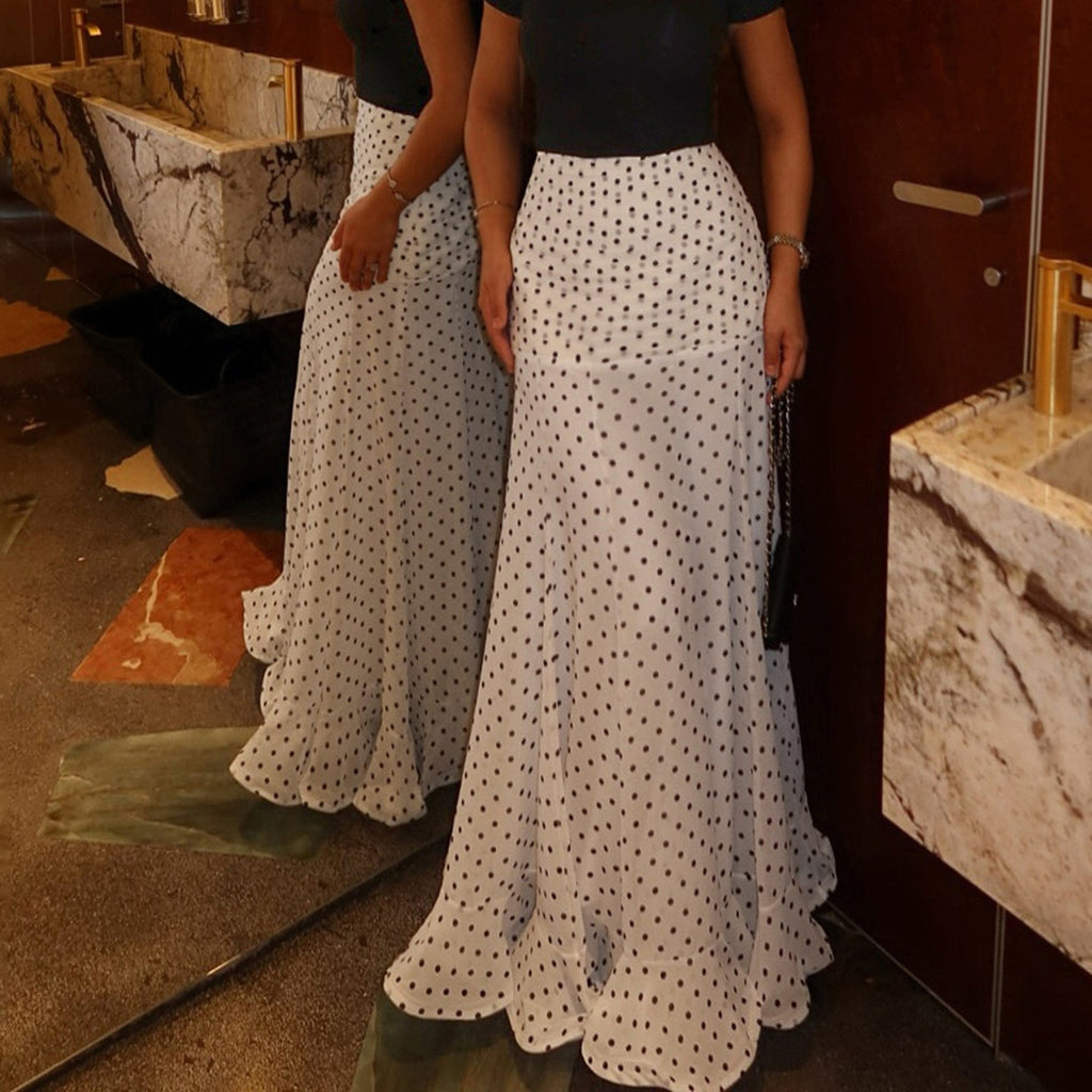 Sweet Youth - Enhancing Polka - Dot Pleated Skirt - LADYLINE X