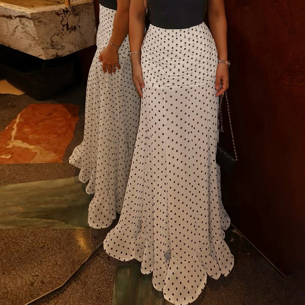Sweet Youth - Enhancing Polka - Dot Pleated Skirt - LADYLINE X