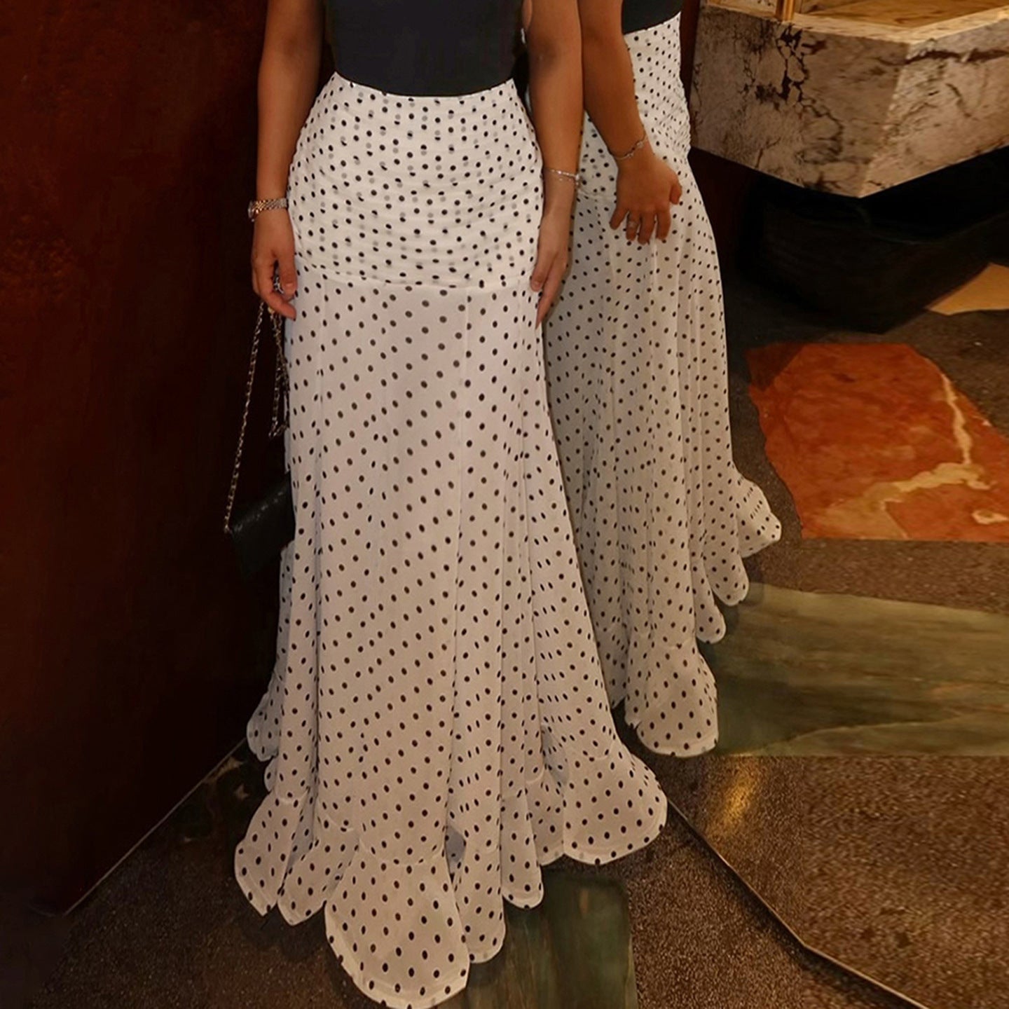 Sweet Youth - Enhancing Polka - Dot Pleated Skirt - LADYLINE X