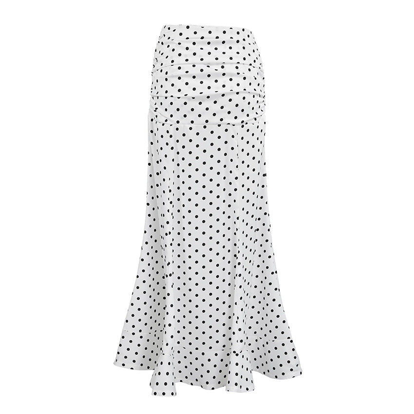Sweet Youth - Enhancing Polka - Dot Pleated Skirt - LADYLINE X