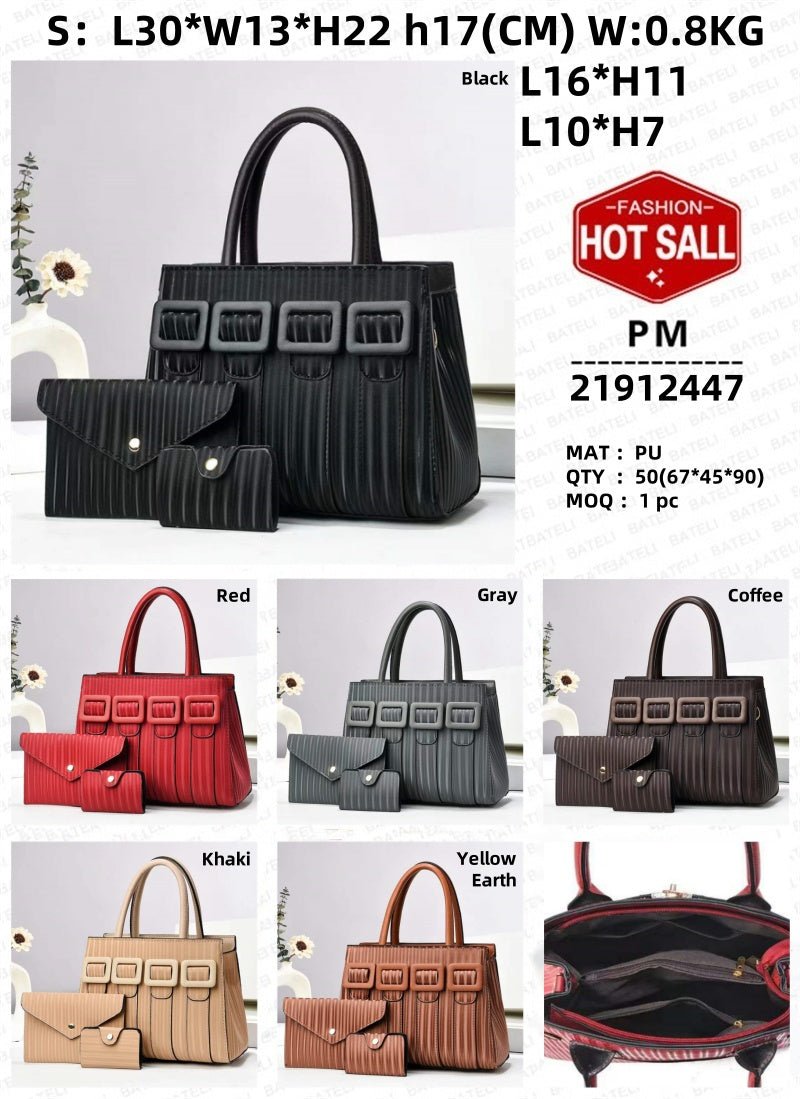 Three - Piece Sets Large Capacity Tote Woman Handbag - LADYLINE X