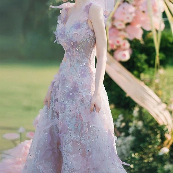 Toast Dress Lace A - Line Style Bridal Marriage Engagement Evening Dress - LADYLINE X