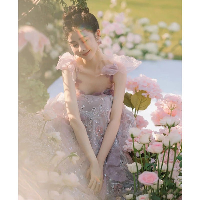 Toast Dress Lace A - Line Style Bridal Marriage Engagement Evening Dress - LADYLINE X