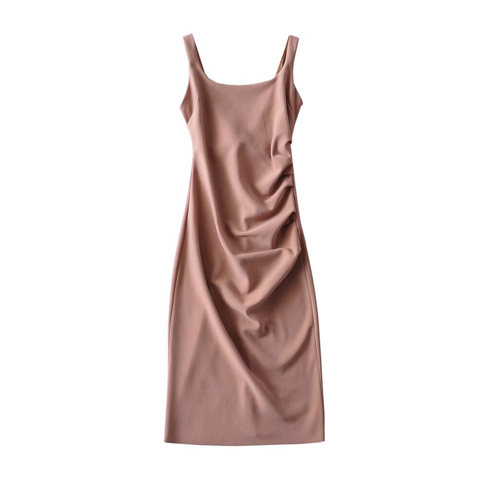 U - neck Stretchy Figure - flattering Slip Dress - LADYLINE X