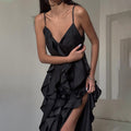 V Neck Slip Dress With Side Slit Women's - LADYLINE X