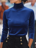 Velvet Turtleneck Base Layer Long - sleeve Top - LADYLINE X