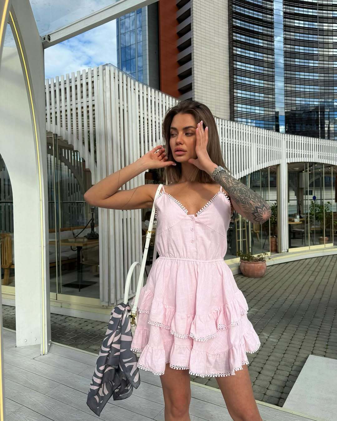 White Lace Panelled Slip Base - Layer Dress - LADYLINE X