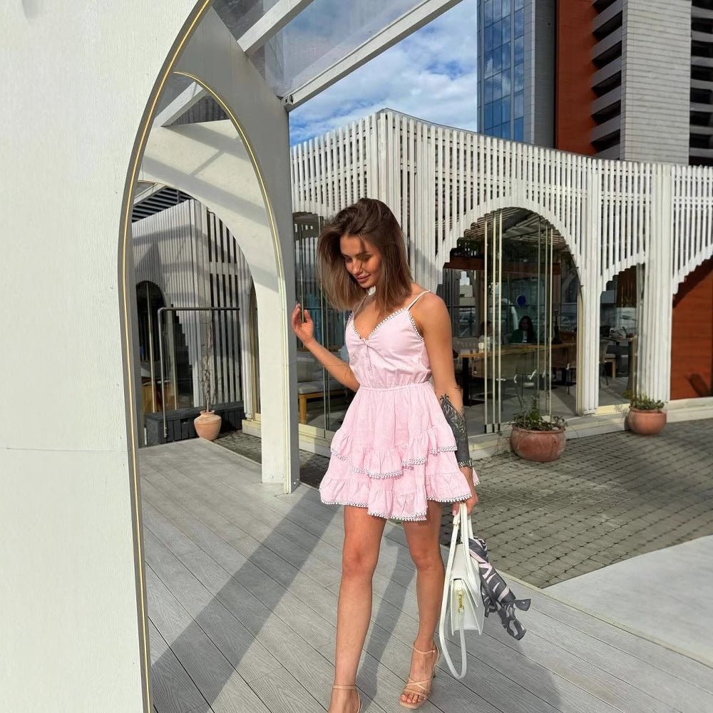 White Lace Panelled Slip Base - Layer Dress - LADYLINE X