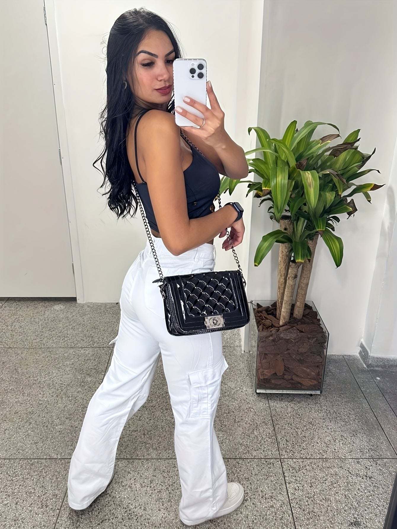 White Overalls Three - dimensional Pocket Trendy All - matching - LADYLINE X