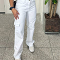 White Overalls Three - dimensional Pocket Trendy All - matching - LADYLINE X