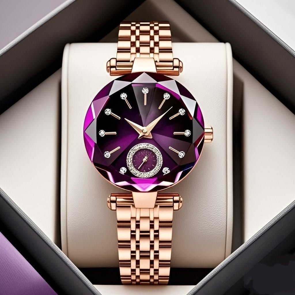 Women's Casual Simple Quartz Watch With Diamond - LADYLINE X