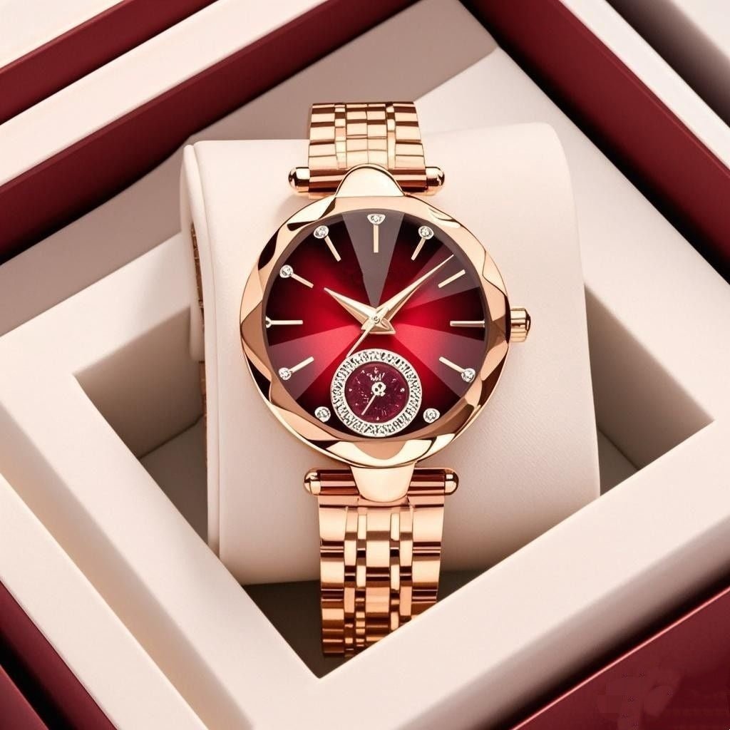 Women's Casual Simple Quartz Watch With Diamond - LADYLINE X