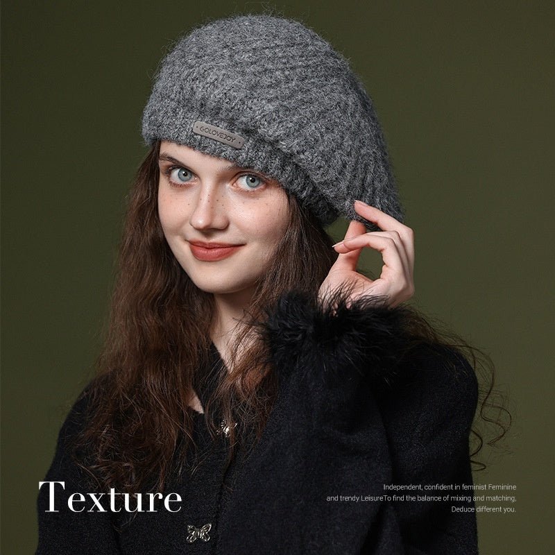 Womens Cozy Soft Wool Knit Beanie For Fall And Winter - LADYLINE X