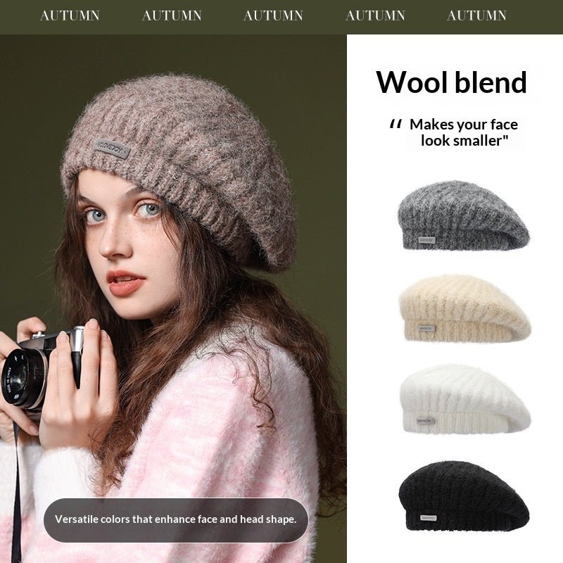 Womens Cozy Soft Wool Knit Beanie For Fall And Winter - LADYLINE X