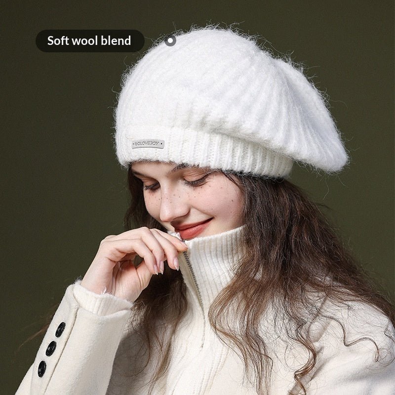 Womens Cozy Soft Wool Knit Beanie For Fall And Winter - LADYLINE X
