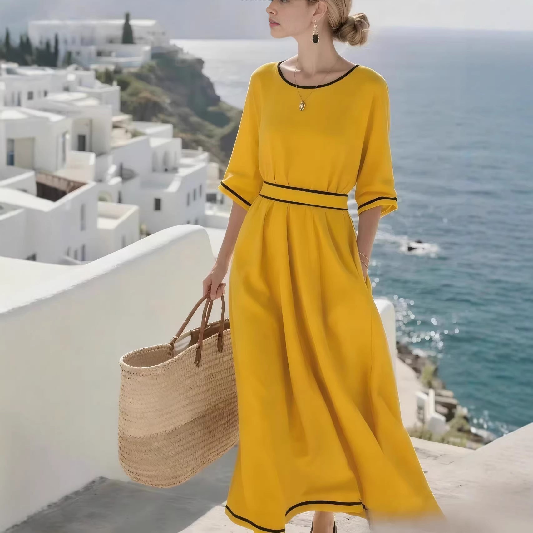 Women's Elegant Commuter Long Dress - LADYLINE X