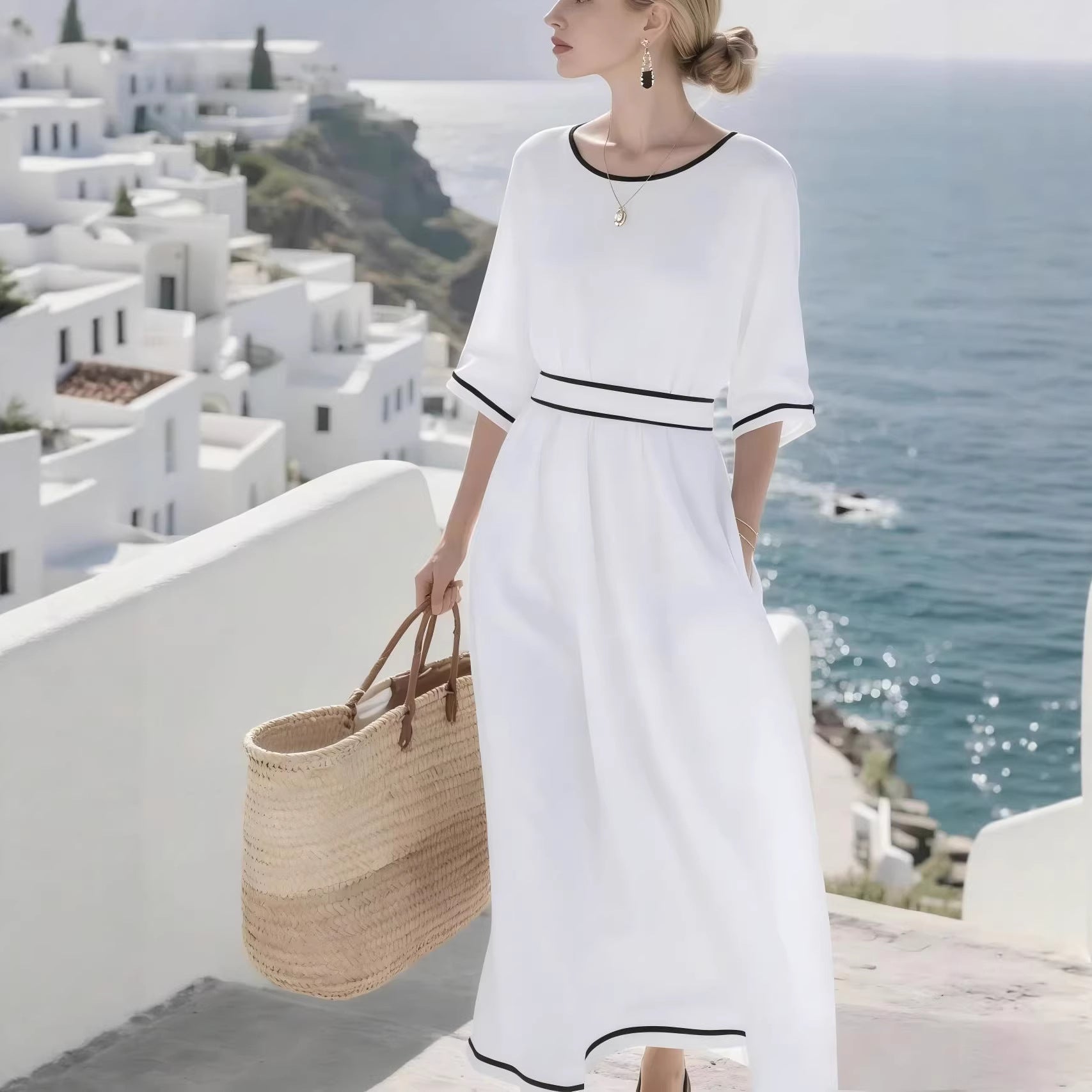 Women's Elegant Commuter Long Dress - LADYLINE X