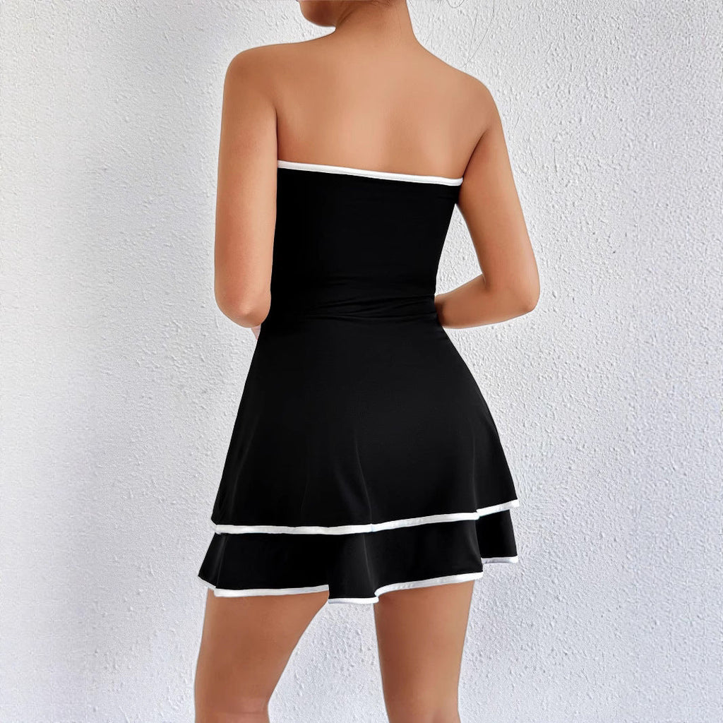 Women's Fashion Backless Tube Top Cake Dress - LADYLINE X