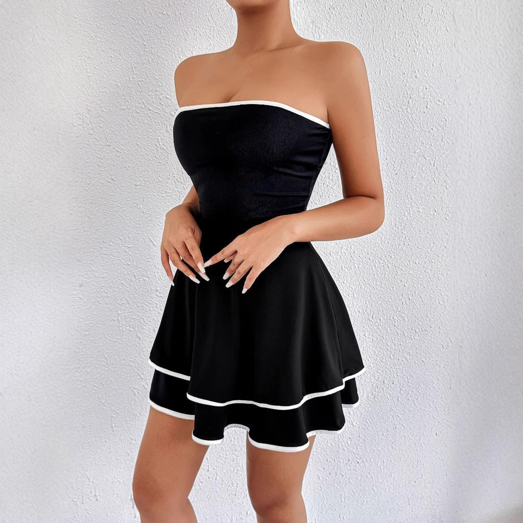 Women's Fashion Backless Tube Top Cake Dress - LADYLINE X